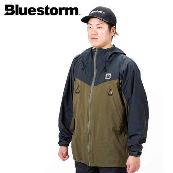 BLUESTORM 青味暴風 フィッシングウェア レインジャケット パンペロ アノラック 猟り人緑であること BSJ-TRJ1 高階救命物の具 BLUBSJTRJ1HGR
