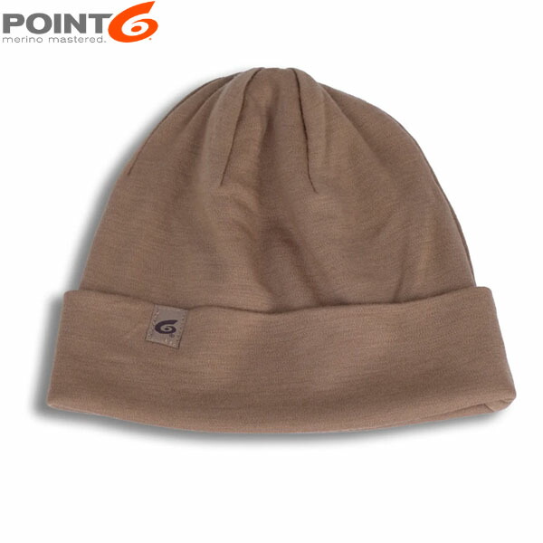 POINT6 ポイント6 メンズ レディース 帽子 ビーニー ニット帽 Double Layer Beanie Tan メリノウール P67001TAN