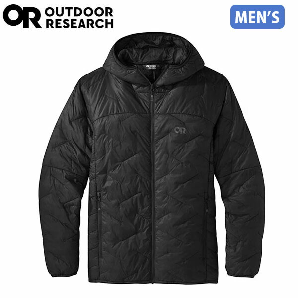 アウトドアリサーチ OUTDOOR RESEARCH メンズ アウター ジャケット スーパーストランドLTフーディ ブラック 防寒 軽量 OR19844575001