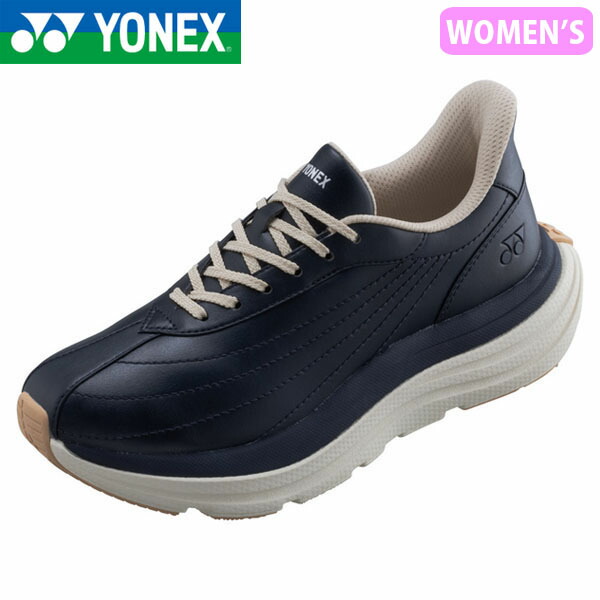 ヨネックス YONEX レディース パワークッションL128 ネイビーブルー ウォーキングシューズ スニーカー 軽量 衝撃吸収 厚底 撥水 抗菌防臭 YONSHWL128019