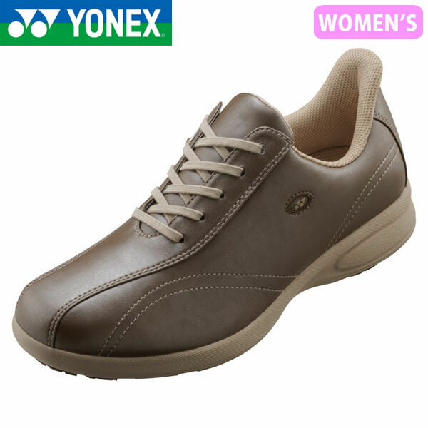 ヨネックス YONEX レディース パワークッションL130W パールカーキ ウォーキングシューズ スニーカー 軽量 衝撃吸収 幅広 ハンズフリー 撥水 YONSHWL130W708