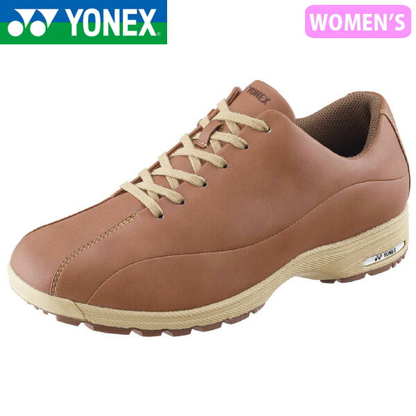 ヨネックス YONEX レディース パワークッションL21N ライトブラウン ウォーキングシューズ スニーカー 軽量 衝撃吸収 ファスナー 撥水 抗菌防臭 YONSHWL21N142