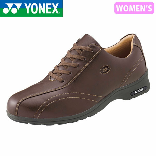 ヨネックス YONEX レディース パワークッションL30F ダークブラウン ウォーキングシューズ スニーカー 軽量 衝撃吸収 ファスナー 撥水 抗菌防臭 YONSHWL30F040