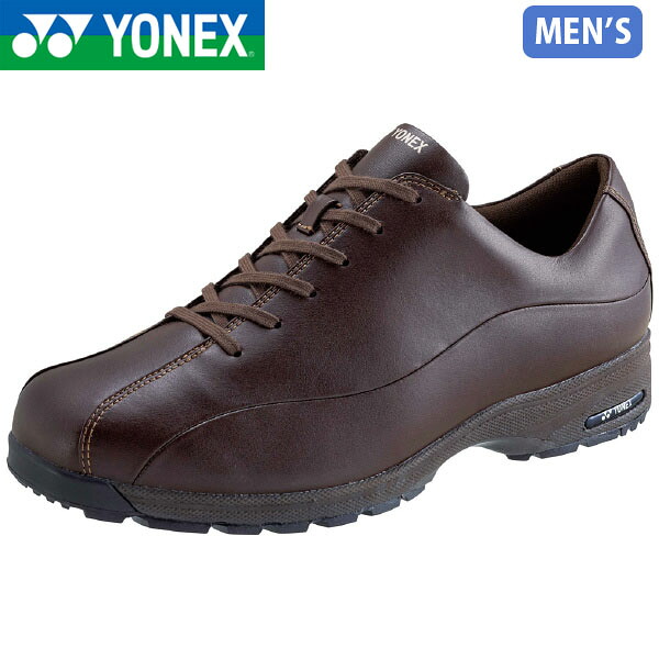 ヨネックス YONEX メンズ パワークッションM21N ダークブラウン ウォーキングシューズ スニーカー 軽量 衝撃吸収 撥水 防滑 全天候 雨 抗菌防臭 YONSHWM21N040｜ギーク