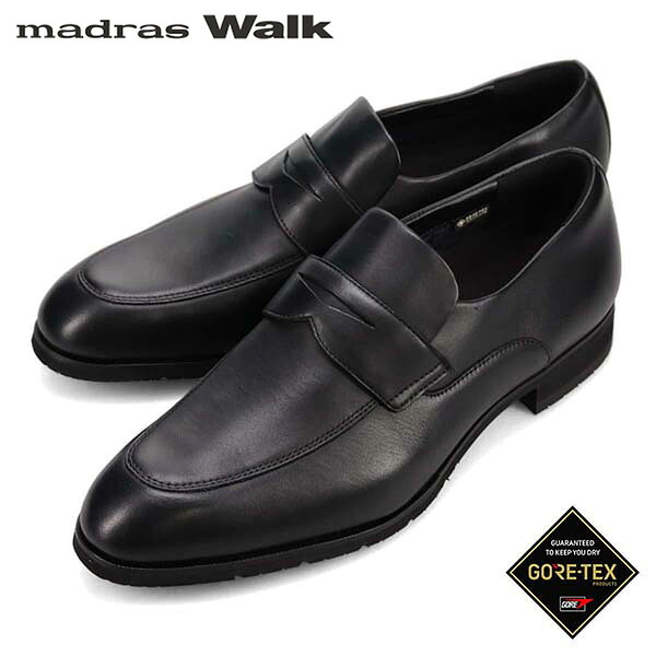 マドラスウォーク メンズ MW9643S BLACK ゴアテックス サラウンド フットウェア コインローファー MW9643S madrasWalk MADMW9643SBLA|ギーク