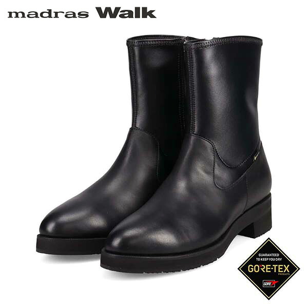 マドラスウォーク レディース MWL1036 BLACK ゴアテックス ショートブーツ MWL1036 madrasWalk MADMWL1036BLA