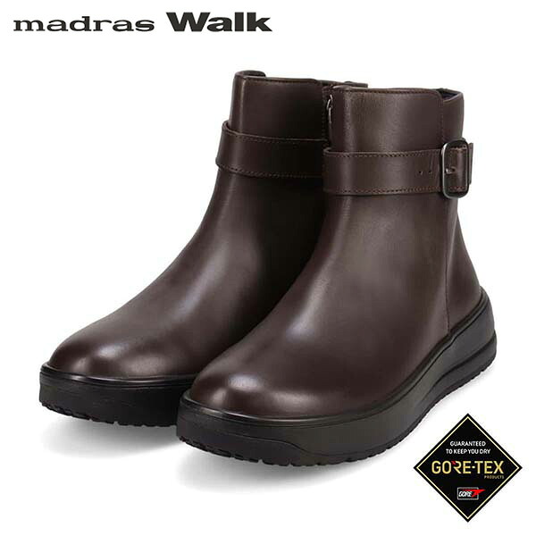 マドラスウォーク レディース MWL1037 D-BROWN ゴアテックス 防滑カジュアルショートブーツ MWL1037 madrasWalk MADMWL1037DBR|ギーク