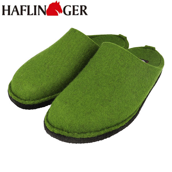ハフリンガー HAFLINGER メンズ レディース ルームシューズ スリッパ ソフト グラスグリーン ウール 暖かい 保温 HAFHL31101026414