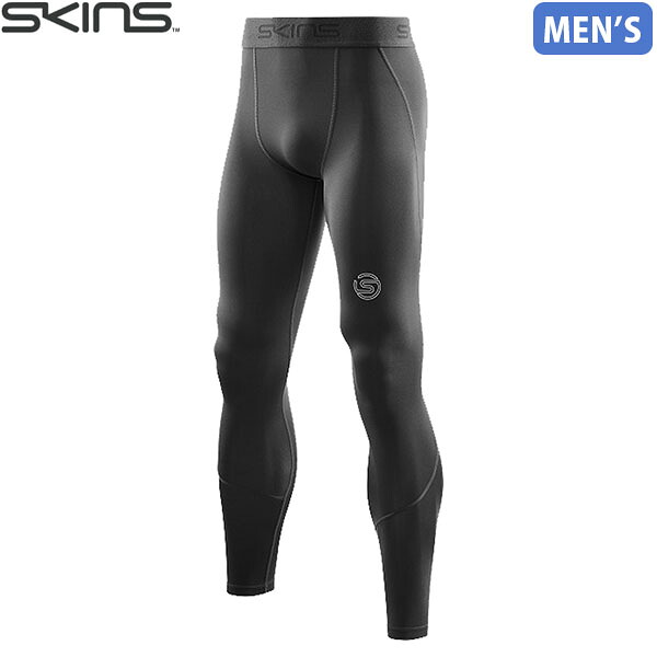 スキンズ SKINS メンズ コンプレッションタイツ 着圧 SERIES-2 メンズロングタイツ ブラック リカバリー機能 ランニング SKI18171210019