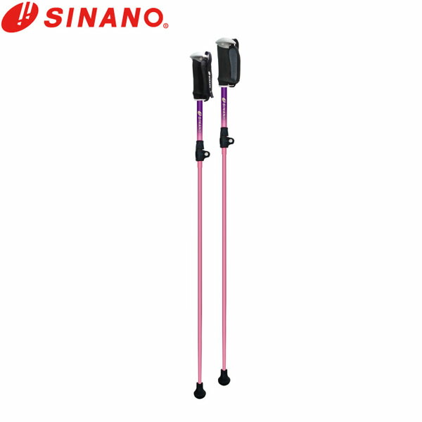 シナノ SINANO ウォーキングポール 1組(2本セット) レビータポータブル+ ショート ピンク 657032 90-105cm 身長約143-147cm 折りたたみ SIN4959431200755