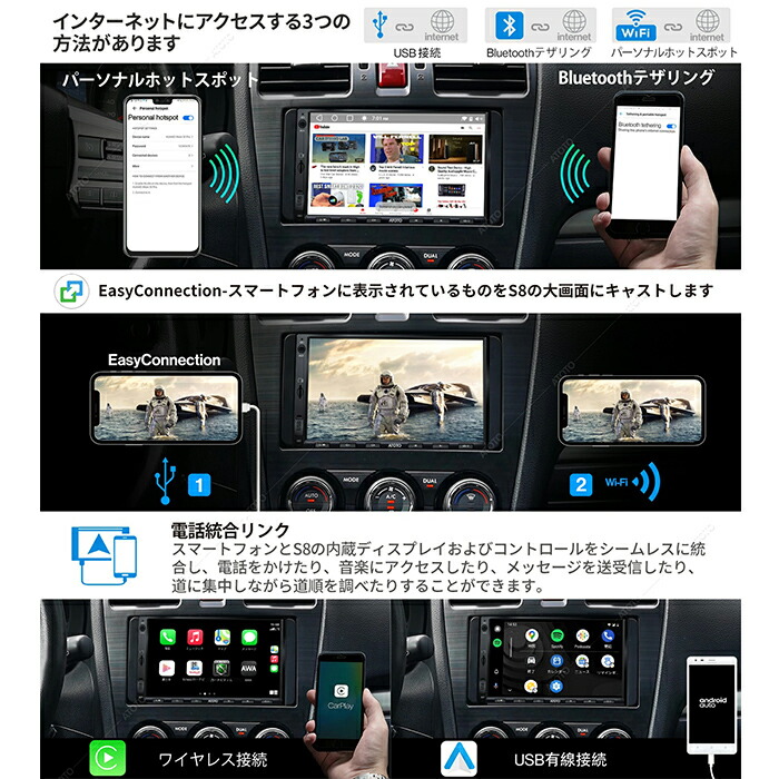 新着セール 統合された Gps ナビゲーション Bluetooth 5 0を備えた7インチhd画面 プレーヤー オーディオ を備えた Android カー 7色 バック ライト 付き Fucoa Cl