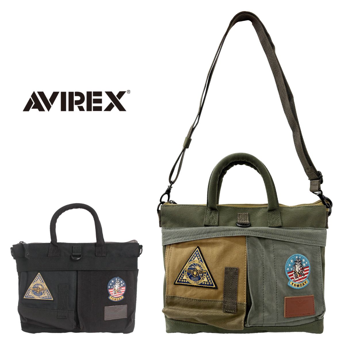 AVIREX アビレックス TOPGUN3 トップガン AVX3528N ガーデニングトート 2WAY御徒面子 トートバッグ 手提げ御徒面子 ショルダーバッグ 曲がった掛け御徒面子 肩かけ 2WAY チャック 衣嚢 ミリタリー流行り物 心地よい メンズ 成人男性 御徒面子 鞄 鞄