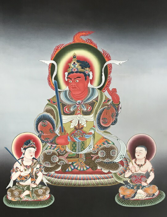 「十二天（風天・地天・水天・月天・羅刹天・毘沙門天）」彩色木版画 １枚|仏画 十二天（風天・地天・水天・月天・羅刹天・毘沙門天）」彩色木