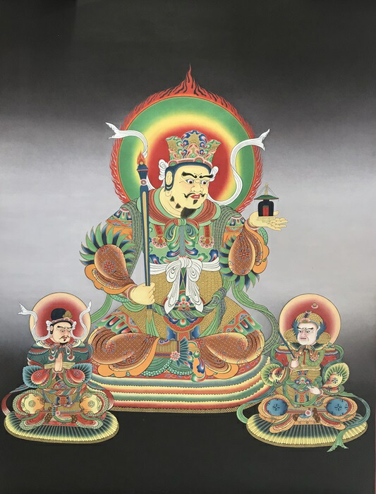 楽天市場】十二天座像 毘沙門天 肉筆仏画 送料無料 : 芸趣山房 楽天市場店