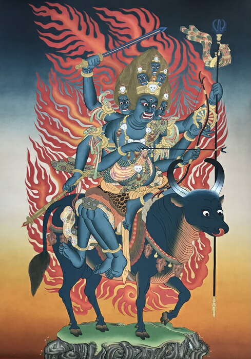 楽天市場】肉筆仏画 不動明王 : 仏像仏画チベット美術卸の天竺堂