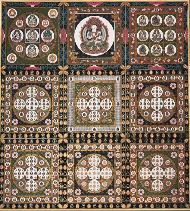 ◆六道輪廻図（Wheel of Life）/タンカ／仏画／曼荼羅／チベット-A ◇六道輪廻図（Wheel of Life）/タンカ／仏画／曼荼羅／チベット