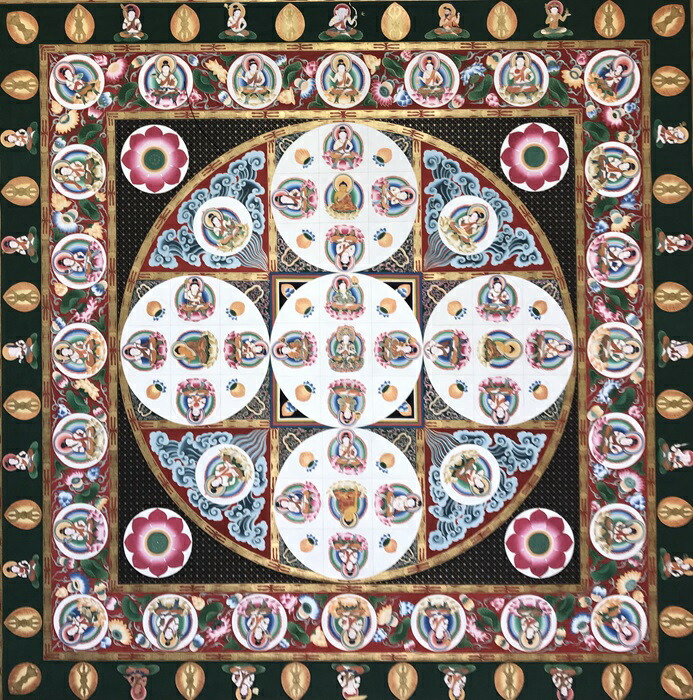 楽天市場】敷曼荼羅図金剛界(復元図) 肉筆仏画 送料無料 : 芸趣山房