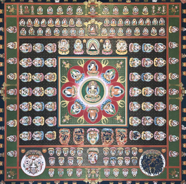 瞑想等に！世界遺産東寺　国宝曼荼羅図（金剛界・胎蔵界）　複写2種セット 国宝-絵画｜両界曼荼羅図（伝真言院曼荼羅）［東寺/京都