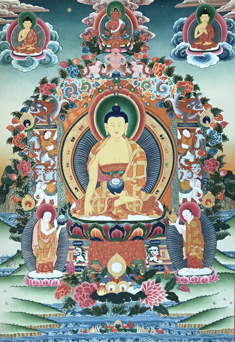 楽天市場】薬師如来 Bhaishyaguru 肉筆仏画 額入 送料無料 : 芸趣山房 