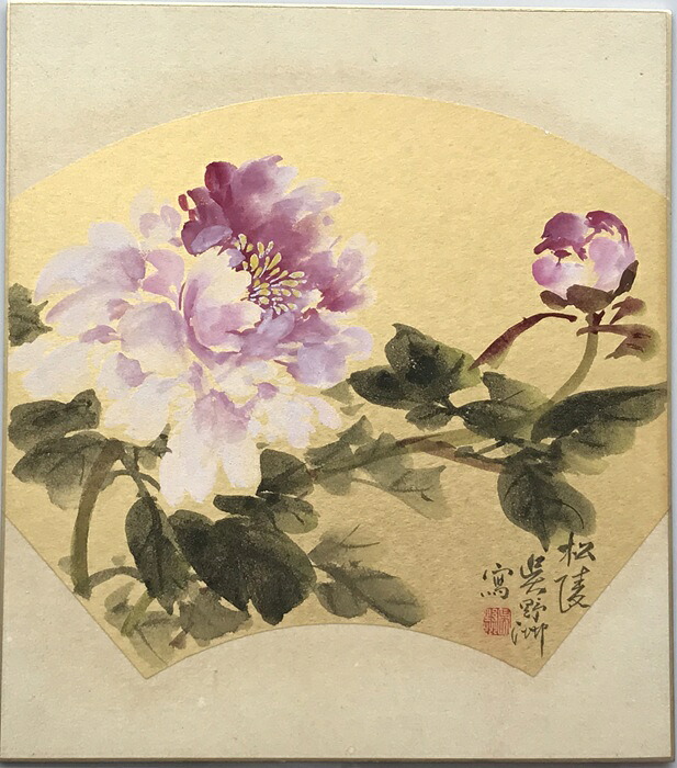 中国画名家 呉野洲 肉筆保証 真作 美術品 中国絵画 色紙 インテリア 壁掛け 送料無料｜芸趣山房　店 37,700円