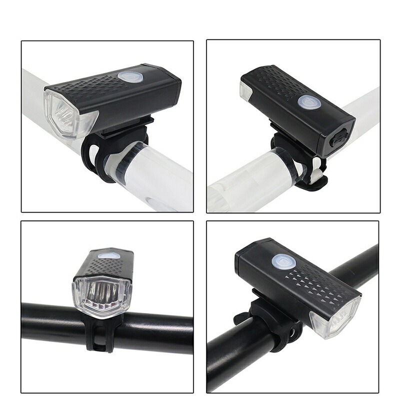 ホットセール 自転車ライト USB 充電 フロントライト 点滅 ブラック 通学 キャンプ 自転車ライト USB 充電 フロントライト 点滅 ブラック 通学 キャンプ