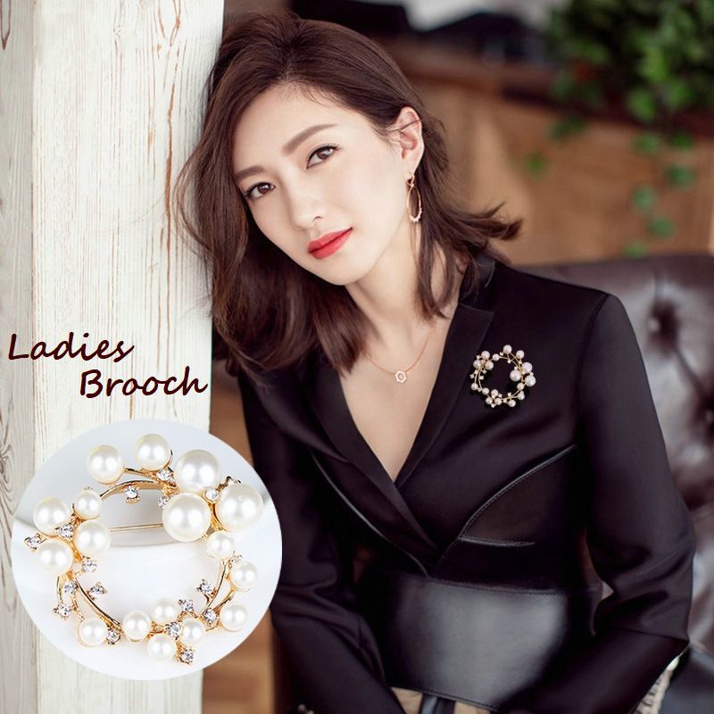 愛らしいお花のサークルのブローチ （株）GSTV 愛らしいお花のサークル