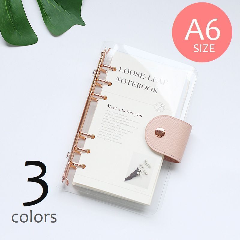 楽天市場】送料無料 ルーズリーフ A6サイズ 6穴 クリアバインダー