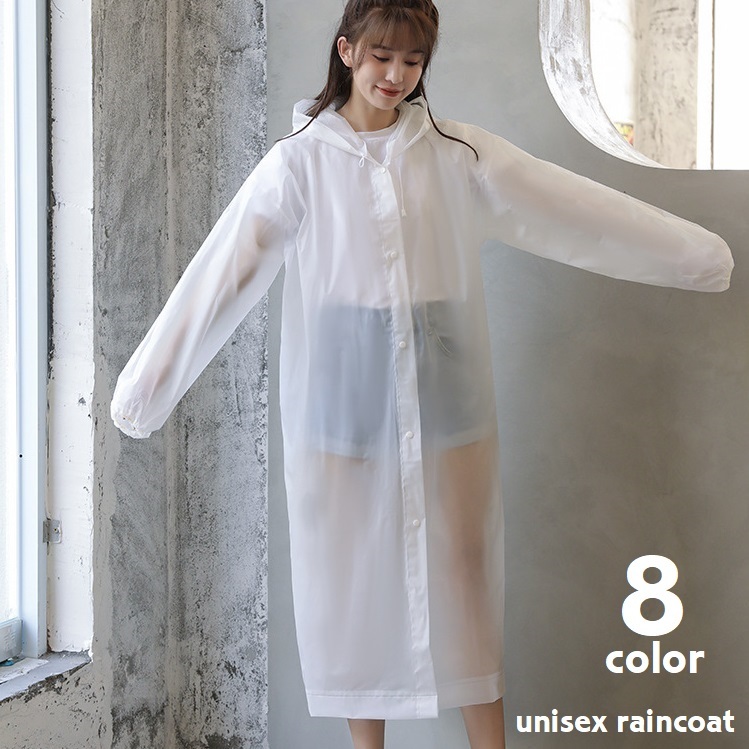 【楽天市場】送料無料 レインコート フード付き カッパ 雨具 レインウェア 男女兼用 レディース メンズ 雨合羽 半透明 透け感 持ち運び 前 ...