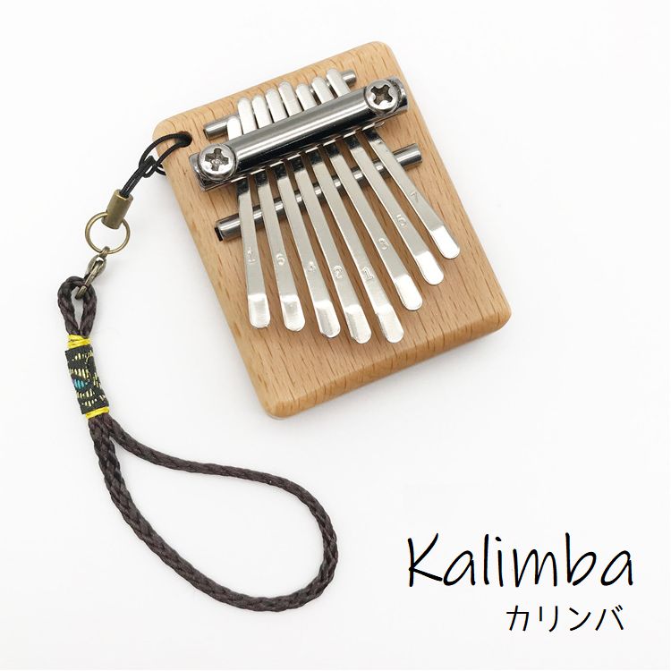 民族楽器 　カリンバ　Kalimba　丸形　親指ピアノ　ハンドオルゴール　レトロ カリンバ 楽器 親指ピアノ 民族楽器 karinba ハードケース付 17