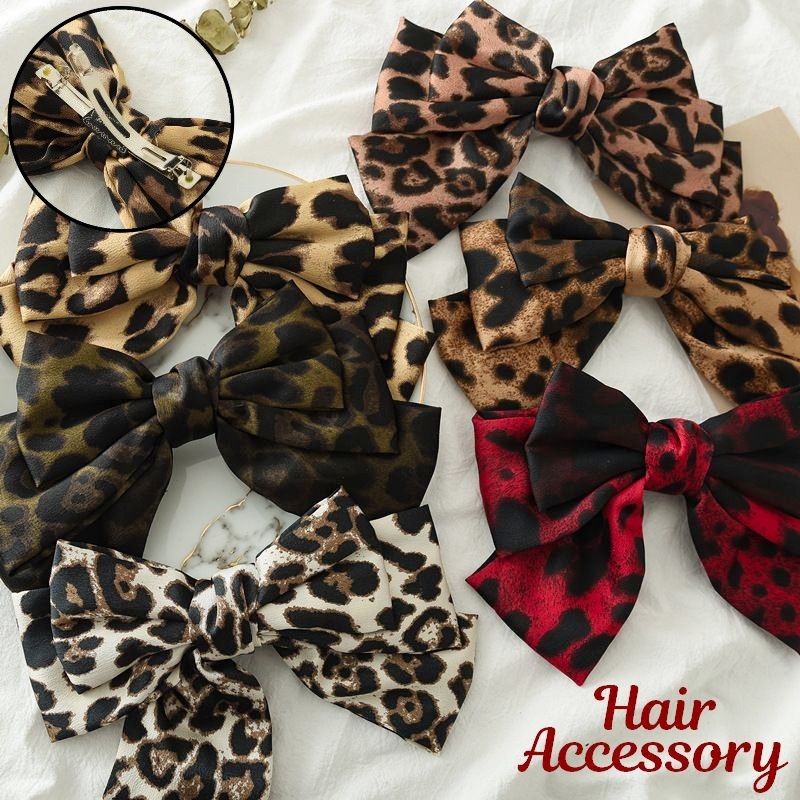 光*族様 VERSACE ヒョウ柄 ヘアピン バレッタ