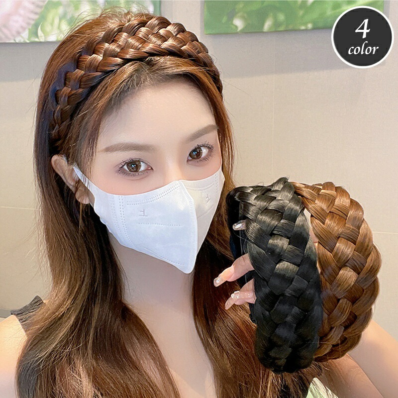 楽天市場】送料無料 三つ編みカチューシャ ヘアアクセサリー