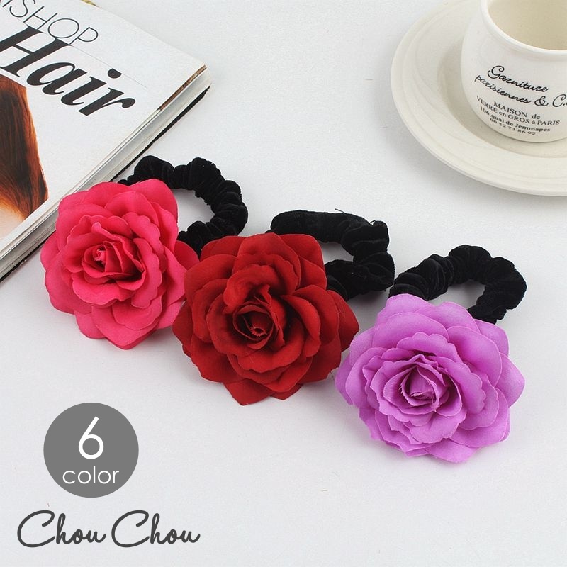 楽天市場】【スーパーSALE☆51％OFF】ヘアゴム ヘアポニー ローズ