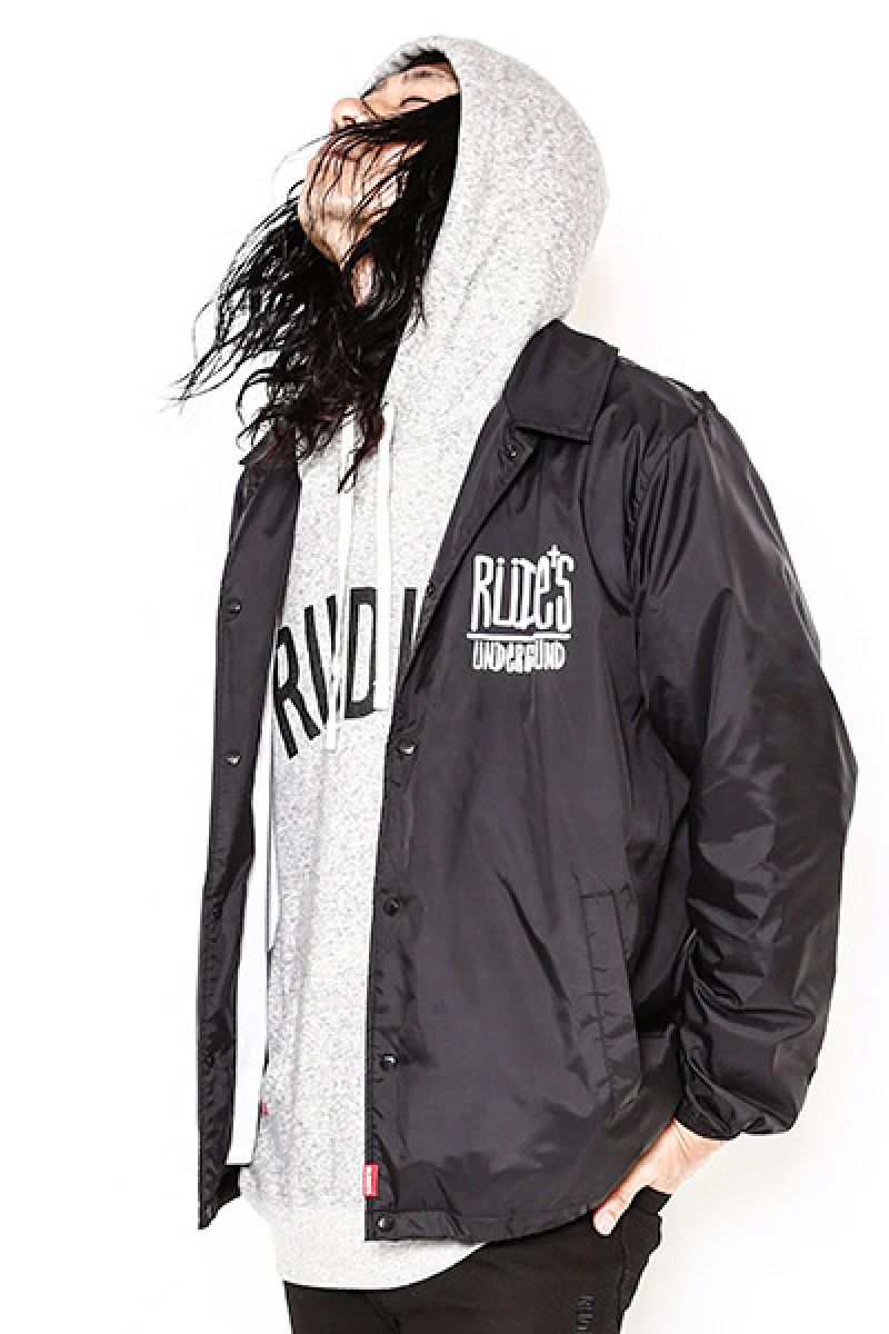 RUDIE'S (ルーディーズ) DRAWING COACH JKT BLACK｜GEKIROCK CLOTHING