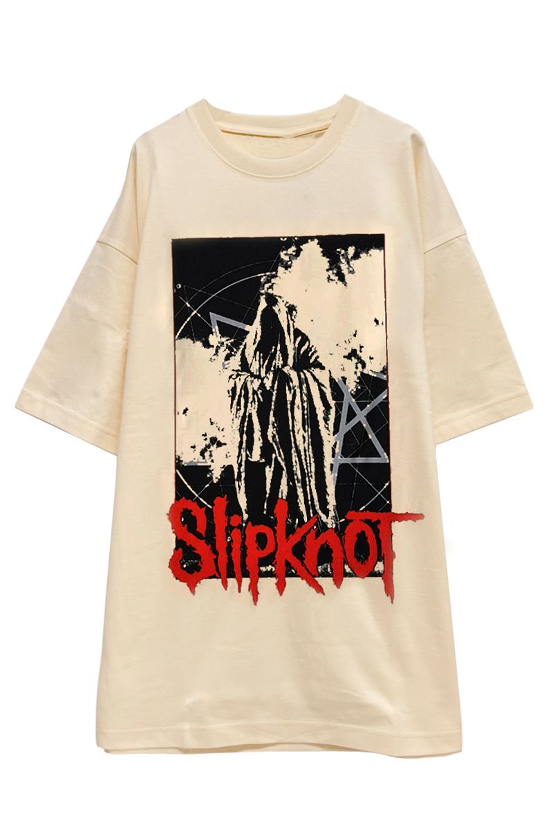 正規品 Slipknot スリップノット フォトプリントTシャツ ヴィンテージ風 Slipknot スリップノット フォトプリントTシャツ ヴィンテージ風