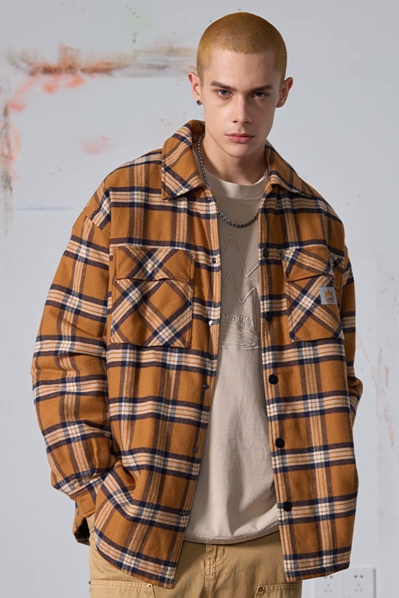 MISHKA (ミシカ) CHECK SHIRT JKT BEIGE｜GEKIROCK CLOTHING 24,640円