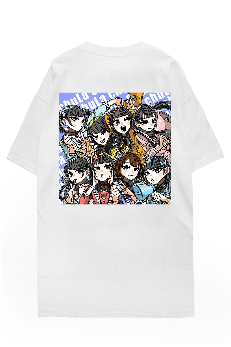 chuLa × scene tokyo コラボ・Tシャツ WHITE プリントBLUE
