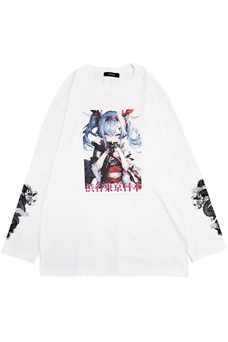 NOVESSEL(ノベセル) OMIYAGE Girl L/S T-Shirt - White