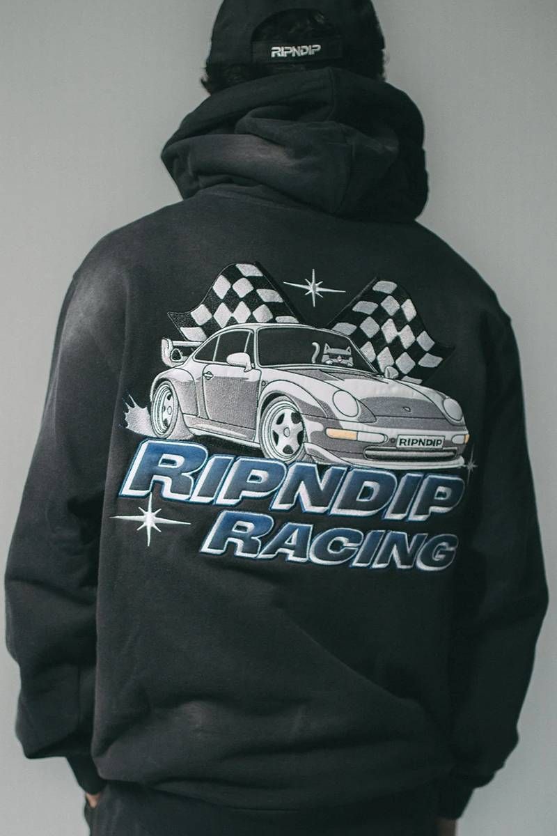 RIPNDIP (リップンディップ) RIPNRACE HOODIE - Black｜GEKIROCK CLOTHING