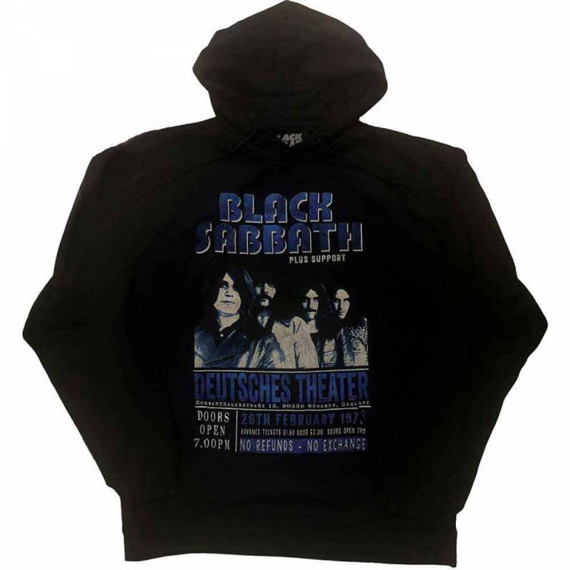 BLACK SABBATH Unisex Pullover Hoodie: Deutsches \u002773 - BLACK