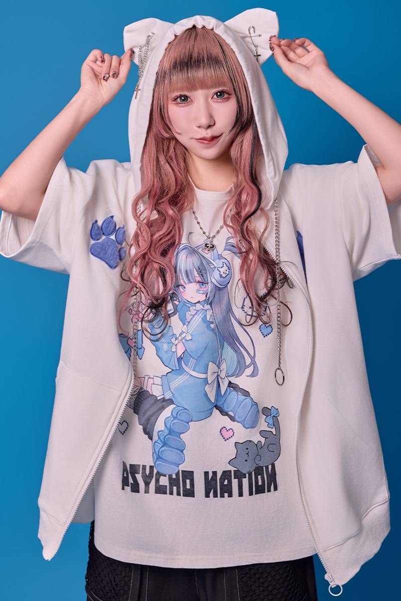 楽天市場】PSYCHO NATION サメ切替 ZIPパーカー サイコ
