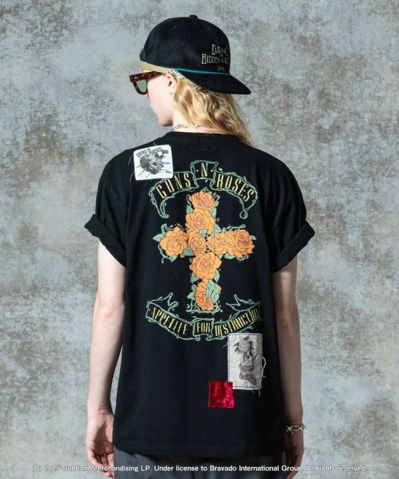 Old Glory T-Shirt Uomo Guns N' Roses - Croce - Black - Taglia L - Merchandise Ufficiale