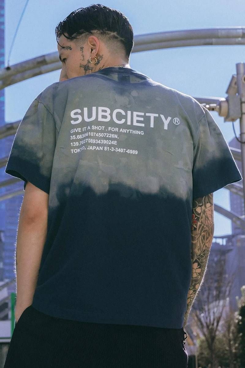 Subciety (サブサエティ) Faded tee - Navy｜GEKIROCK CLOTHING 8,470円