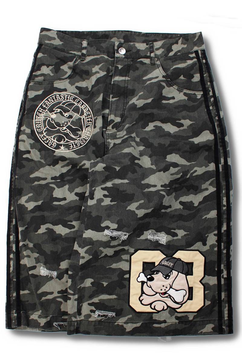 GALFY（ガルフィー） 家鴨フラかも？デカパンショーツ - GREEN CAMO