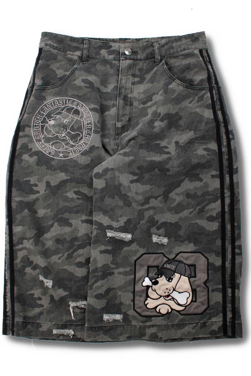 GALFY（ガルフィー） 家鴨フラかも？デカパンショーツ - BLACK CAMO