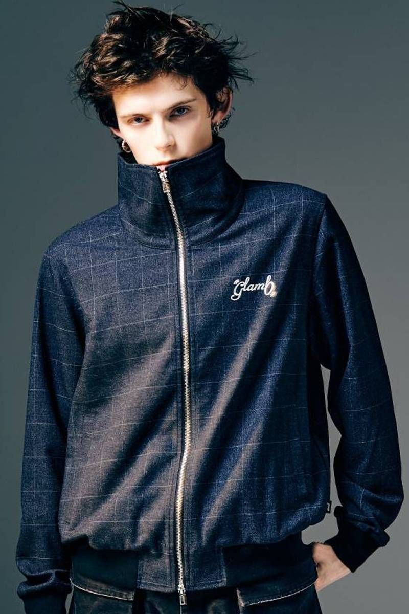 glamb(グラム)High Neck Track Jacket / ハイネックトラックジャケット - Navy｜GEKIROCK CLOTHING