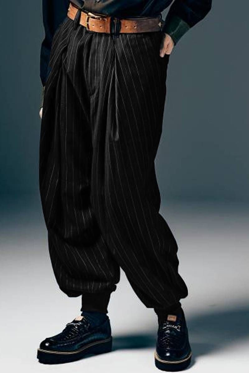 glamb(グラム)Tuck in Tuck Pants / タックインタックパンツ - Black