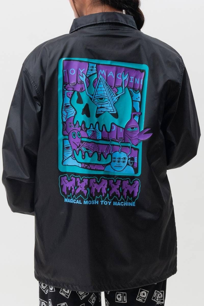 TOY MACHINE x MxMxM “MAGICAL MOSH TOY MACHINE” COACH JKT - Black|GEKIROCK CLOTHING