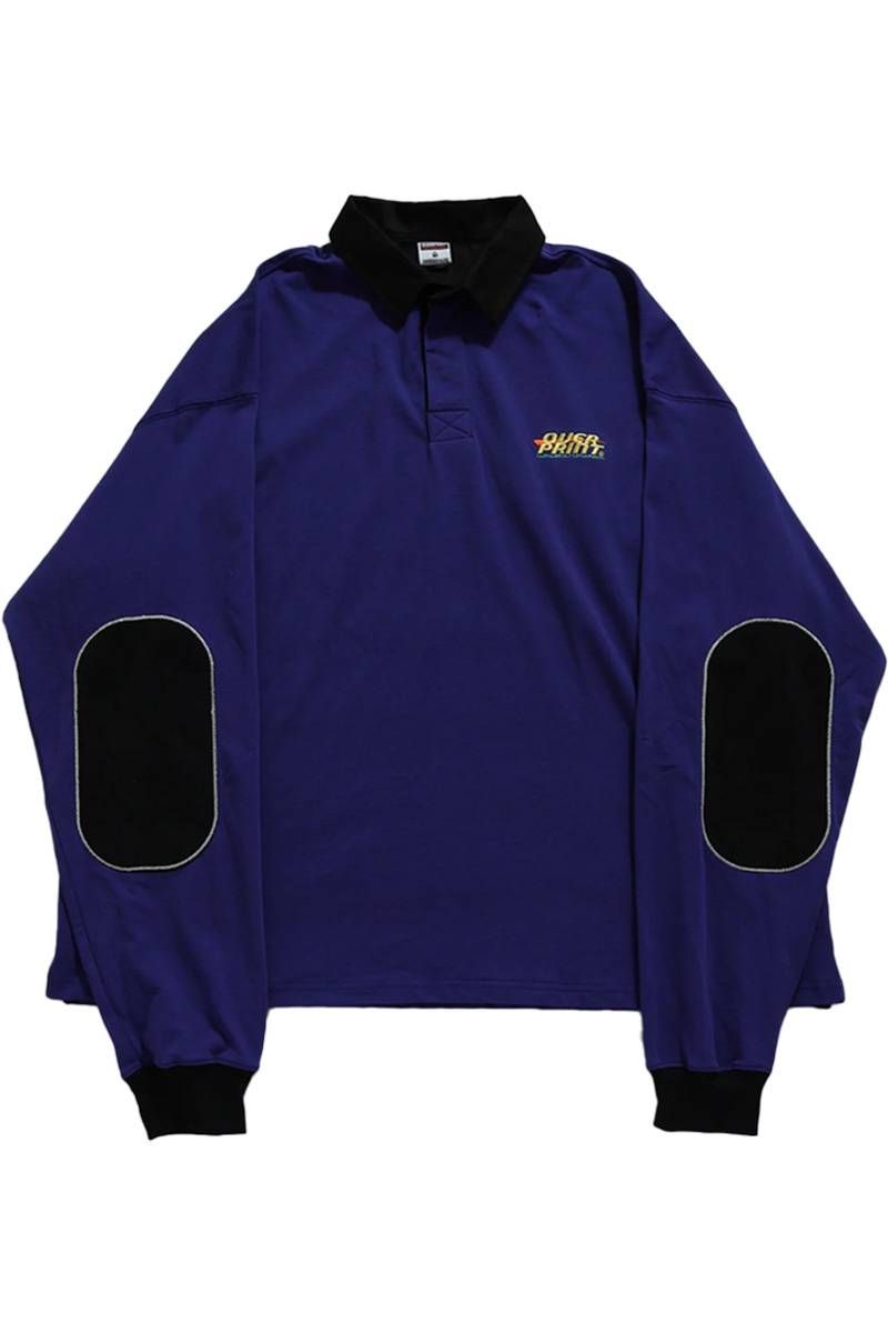 over print (厚地の外套刷り上げる)  BIG Rugby Shirts PLANE - Purple