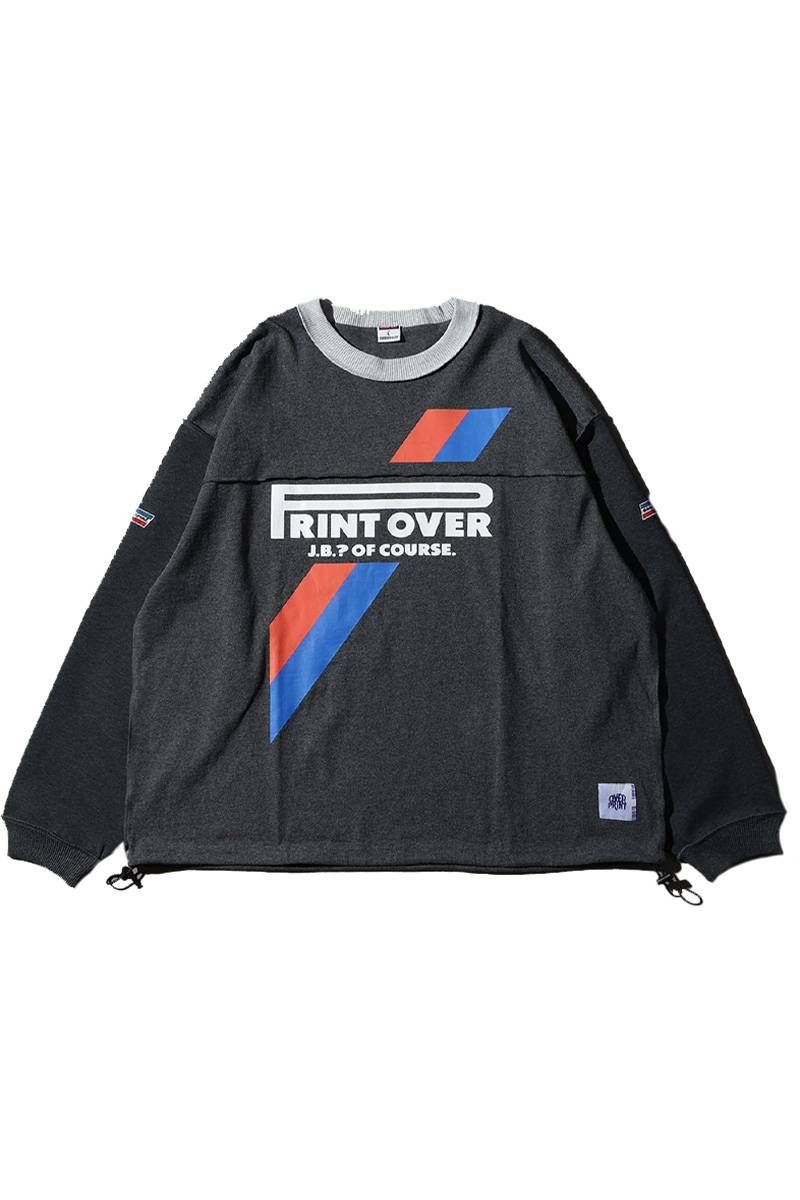 over print (オーバープリント) SUCKER GAME SHIRTS(JERSEY) - Dark Heather Gray