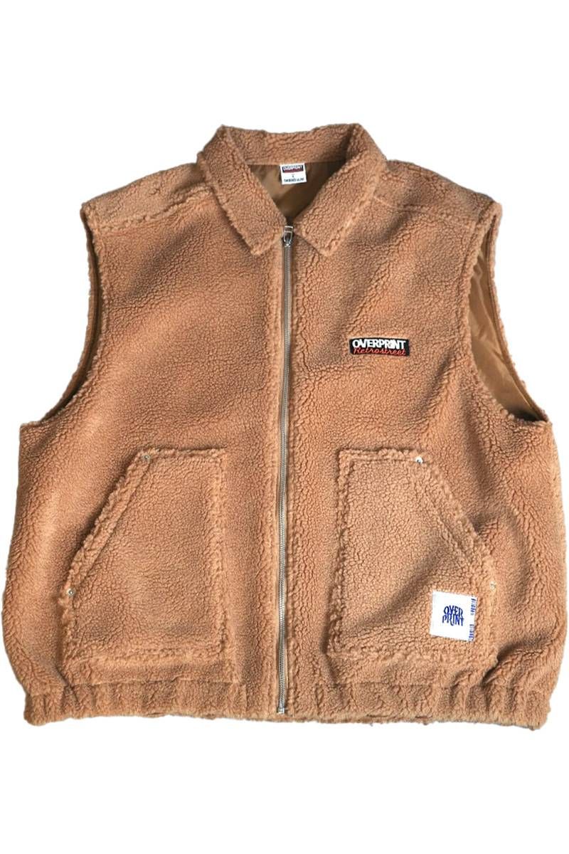 over print (オーバープリント) VEST SHEEP BOA - Sand